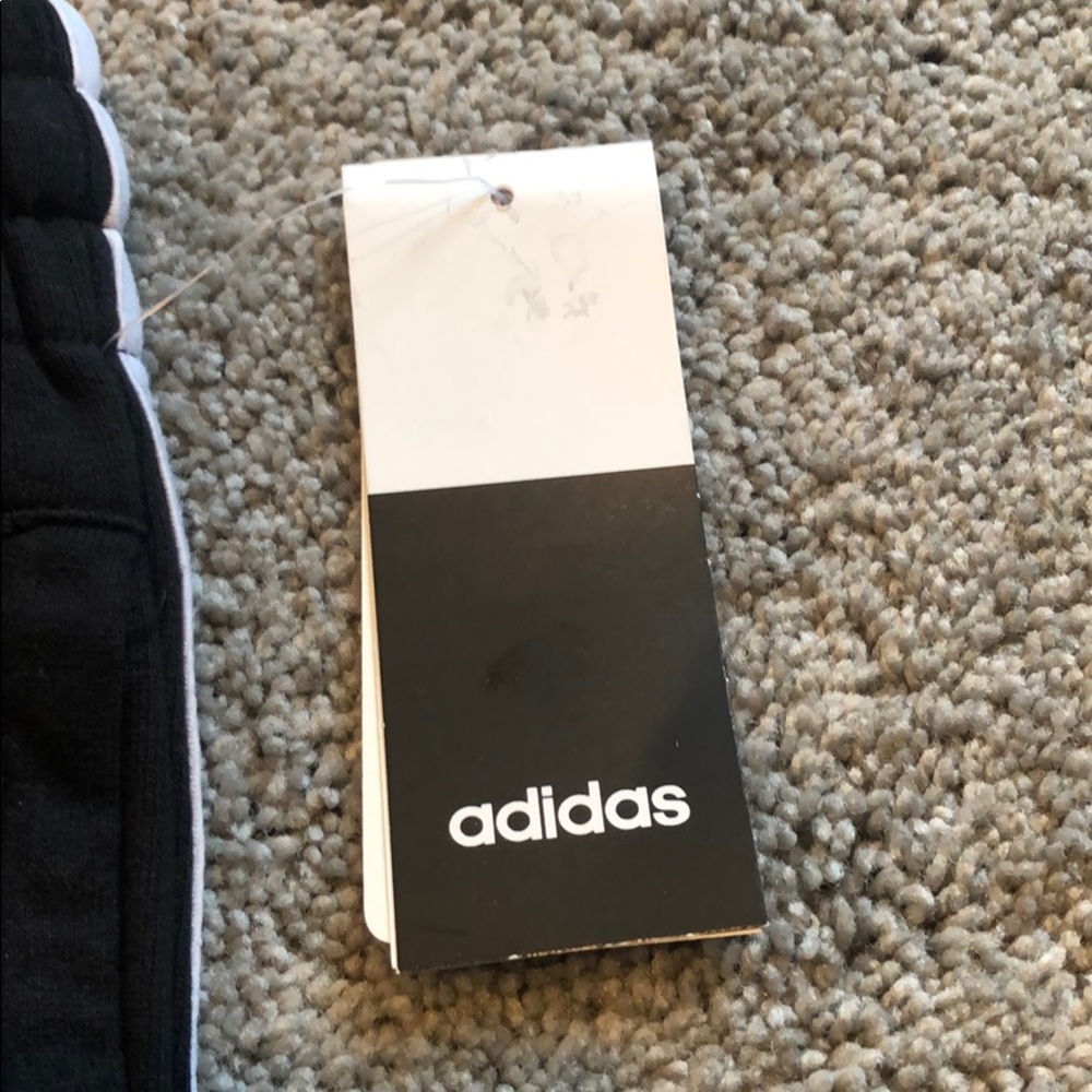 NWT Mens Adidas Black Essential Fleece Joggers - Picture 8 of 10